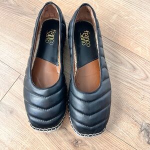 Franco Sarto Black Quilted Flats